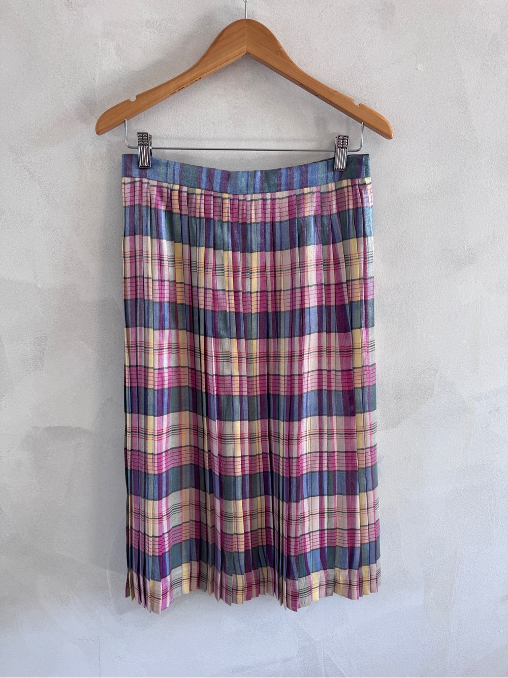 J. Crew - Pleated Midi Skirt in Shimmering Plaid